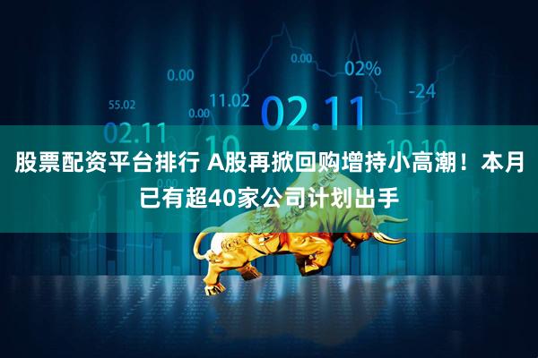 股票配资平台排行 A股再掀回购增持小高潮！本月已有超40家公司计划出手